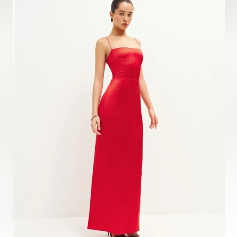 Reformation Frankie Silk Dress in Tango *NWT*